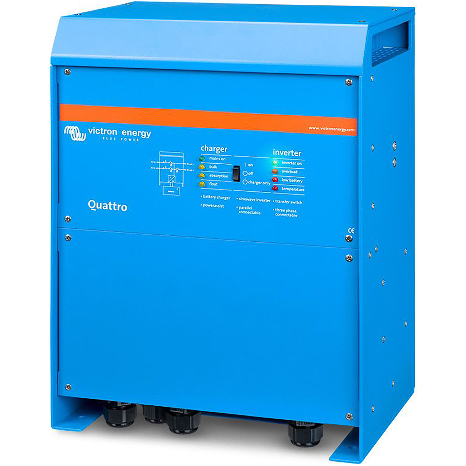 Open Box - Victron Energy – 48V 10000W 230V Quattro Inverter w/Built in 140A Charger | Circuit Solar