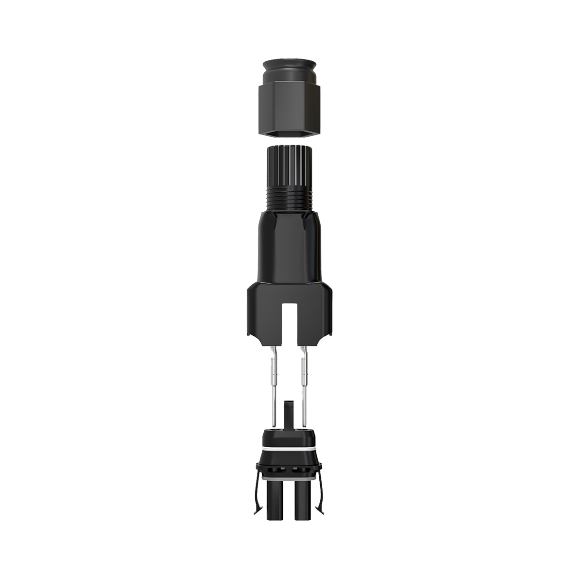 Enphase Q Field Wireable Connector – Male, a durable and easy-to-install connector designed for field wiring in Enphase solar power systems, providing secure and reliable electrical connections.