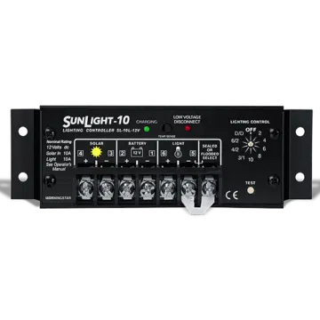 Morningstar - Sunlight Regulator/lighting Controller - 12V, 10A | Circuit Solar Morningstar SunLight Regulator/Lighting Controller, a versatile and efficient device designed for managing solar-powered lighting systems, providing reliable control and regulation of energy flow to ensure optimal performance and longevity.