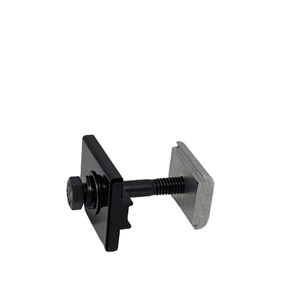 Kinetic Solar - Mid Clamp 30-46mm Black Anodized with mill serrated nuts | Circuit Solar