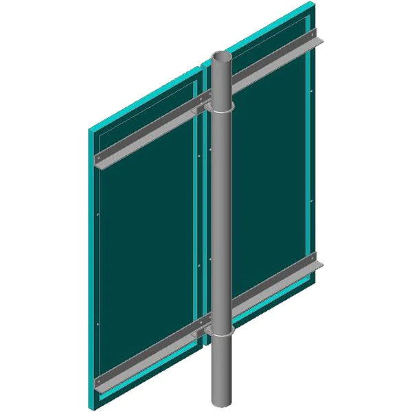 Vertical Pole Mount for 2 x ISM-85/125/150 or KD-140 or HES-150 | Circuit Solar Vertical Pole Mount for 2 x ISM-85/125/150 or KD-140 or HES-150 | Circuit Solar