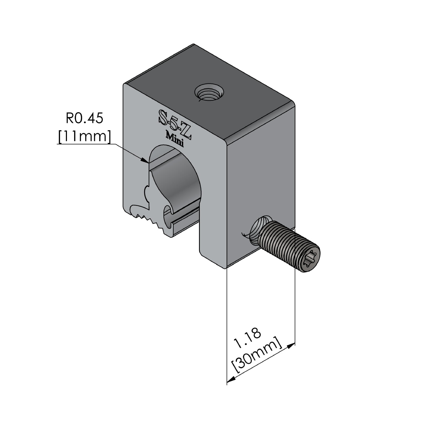 S-5-Z™ Mini Clamp | Circuit Solar S-5! Z Mini Clamp, a compact and durable clamp designed for securely attaching solar panels and other components to standing seam metal roofs, ensuring stability and ease of installation.