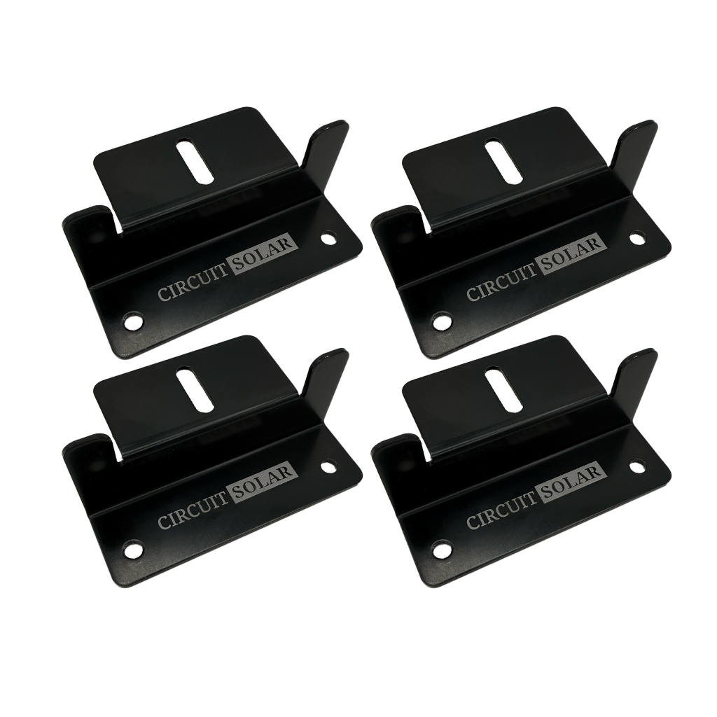 Circuit Solar – Aluminum Solar Panel Z Brackets - Black | Circuit Solar