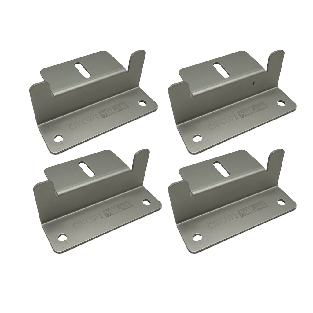 Circuit Solar – Aluminum Solar Panel Z Brackets - Silver | Circuit Solar