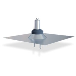 IronRidge - QBase® Metal Shake & Slate Mount 18" x 18" Mill Finish | Circuit Solar